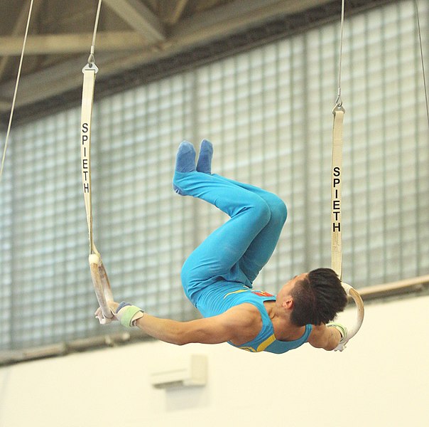 File:2019-05-25 Budapest Cup age group I all-around competition still rings (Martin Rulsch) 013.jpg