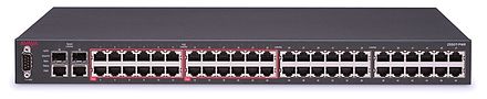 A 50-port plug-and-play Ethernet switch, which can provide network and internet access to up to 50 simultaneous computers or consoles.