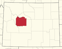 Location in Wyoming