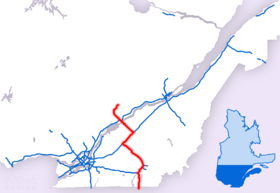 Mapa autostrady 55.