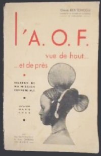 Afrique occidentale française Commercial Relations Report, showing the profile of a Fula woman, January–March 1938