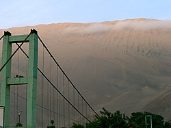 Il paesaggio del deserto vicino ad Acarí