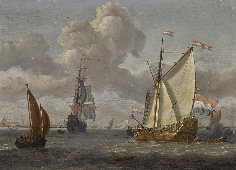 File:Abraham Storck - Shipping on the IJ, with a view of Amsterdam beyond, 048l19034-b3vt7.jpg