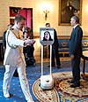 Alice Wong participated at the 25th anniversary of the Americans With Disabilities Act via robot (cropped).jpg