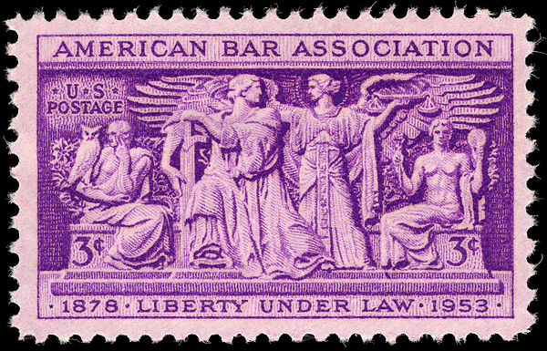 U.S. postage stamp commemorating the ABA's 75th anniversary in 1953