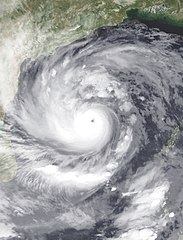 Le cyclone Amphan sur une photo satellite du 17 mai 2020