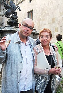 Oliver (right) with poet Antoni Albalat Salanova