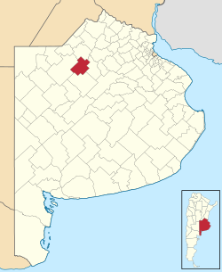 location of General Viamonte Partido in Buenos Aires Province