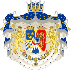 Escudo de armas del príncipe Erik de Suecia 1889.svg