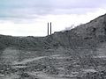 Ash lagoon and power station