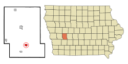 Location of Exira, Iowa