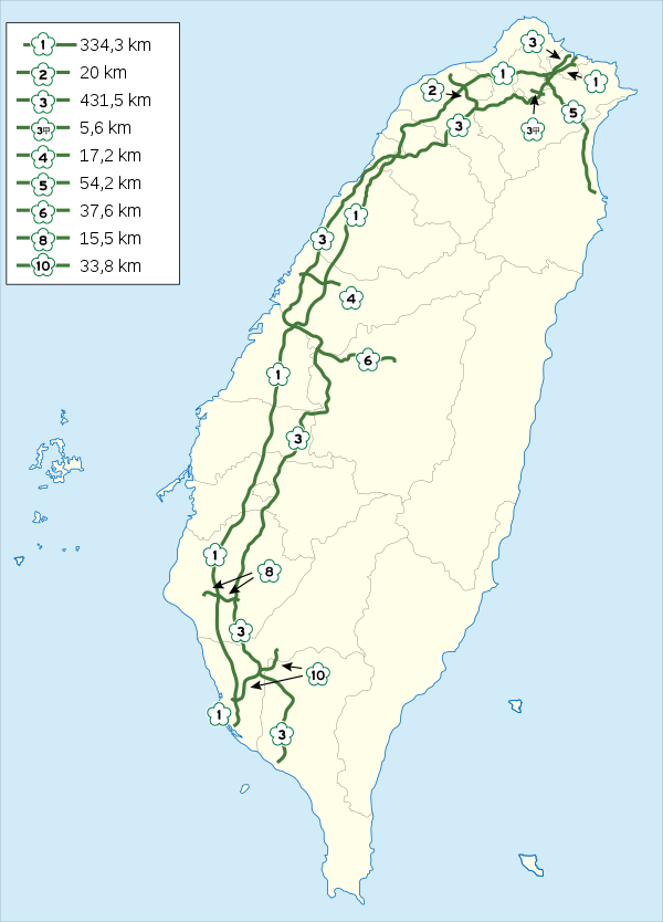 National highways of Taiwan