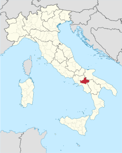 Provincia di Avellino – Localizzazione