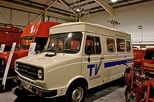 A 1983 Leyland Sherpa television detector van at the Postal Museum, London BLW TV Detector Van.jpg