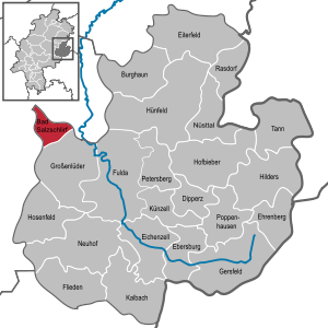 Li position de Bad Salzschlirf in li Subdistrict Fulda