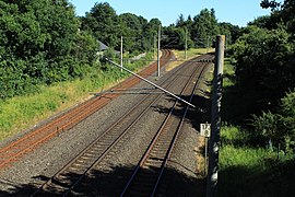Ehemaliger Bahnübergang bei der Nikolaiallee/Pellwormer Weg