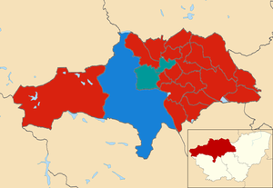 2014 local election results in Barnsley Barnsley wards 2014.png