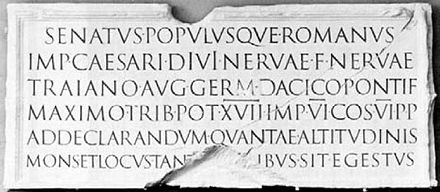 The lettering on the Column of Trajan, respected by Arts and Crafts artisans as among the best ever drawn; many signs and engravings created with an intentionally artistic design in the early twentieth century in Britain are based on it.[4]