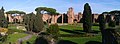 The Baths of Caracalla as seen from the Viale Guido Baccelli, Rome.