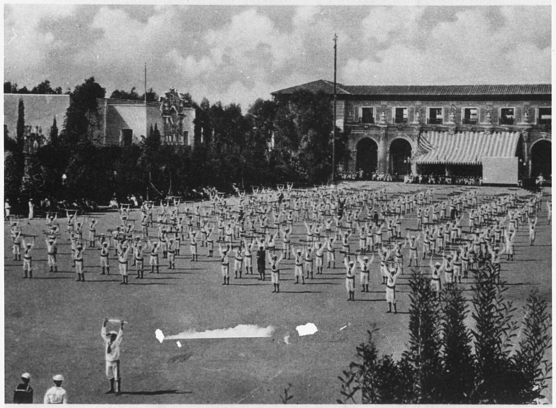 File:Bayonet exercises, U.S. Naval Training Station, San Diego, California. (Balboa Park) - NARA - 295546.jpg