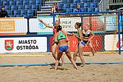 Deutsch: Beachhandball Europameisterschaften 2019 (Beach handball Euro); Tag 2: 3. Juli 2019 – Frauen, Vorrunde Gruppe D, Ukraine-Deutschland 2:0 (23:22, 32:24) English: Beach handball Euro; Day 2: 3 July 2019 – Women Preliminary Round Group D – Ukraine-Germany 2:0 (23:22, 32:24)