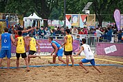 Deutsch: Beachhandball bei den Olympischen Jugendspielen 2018; Tag 6, 12. Oktober 2018; Jungen, Hauptrundenspiel – Thailand-Kroatien 2:0 English: Beach handball at the 2018 Summer Youth Olympics at 12 October 2018 – Boys Main Round – Thailand-Croatia 2:0