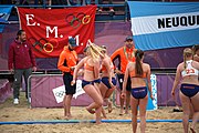 Deutsch: Beachhandball bei den Olympischen Jugendspielen 2018; Tag 5, 10. November 2018; Mädchen, Hauptrunde - Chinese Taipei (Taiwan)-Niederlande 1:2 English: Beach handball at the 2018 Summer Youth Olympics at 11 October 2018 – Girls Main Round – Chinese Taipei (Taiwan)-Netherlands 1:2