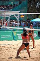 Deutsch: Beachvolleyball bei den Olympischen Jugendspielen 2018; Tag 8, 14. Oktober 2018; Mädchen, Achtelfinale – USA-Peru 2:0 (21–19/21–12) English: Beach volleyball at the 2018 Summer Youth Olympics at 14 October 2018 – Girls Round of 16 – USA-Peru 2:0 (21–19/21–12)