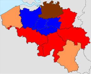 Election fédérale belge 2003 - Chambre - circonscriptions.svg