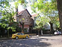 English-style houses on a residential street in Belgrano R. BelgranoRlapampa.JPG