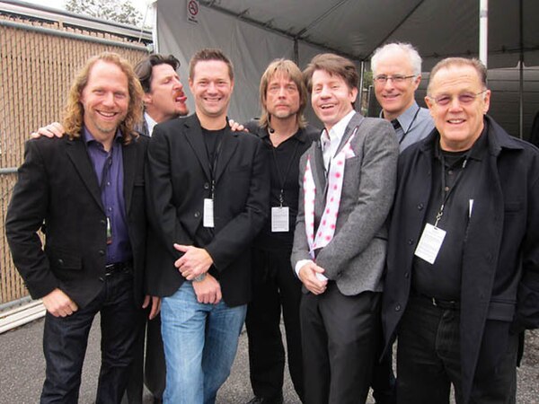 Main cast of Muppet performers in 2012: (from left to right) Peter Linz, Bill Barretta, Matt Vogel, Steve Whitmire, Eric Jacobson, David Rudman and Da