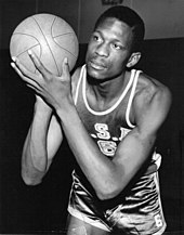 Bill Russell's #6 was retired by San Francisco Bill russell usf.jpg