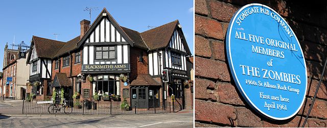 The Blacksmiths Arms public house in St Albans, Hertfordshire, where The Zombies first met