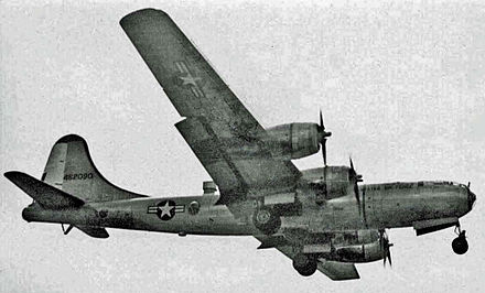 53d WRS Boeing WB-29A weathership landing at its base at RAF Burtonwood in 1954 Boeing WB-29A 462090 53 WRS BWD 09.54 edited-5.jpg