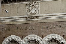 Cartouche above the Booth Theatre's entrance Booth Theatre on Broadway (7645533870).jpg