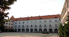 Courtyard Collegium Hosianum, today Vocational School Braniewo Gdanska 17 19 Liceum Hosianum.JPG