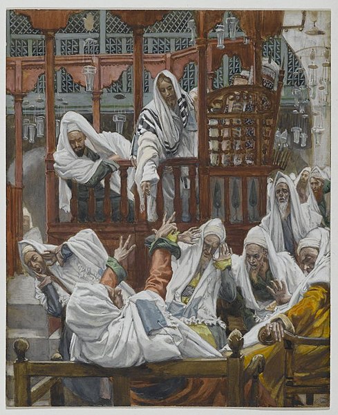 File:Brooklyn Museum - The Possessed Man in the Synagogue (Le possédé dans la Synagogue) - James Tissot.jpg