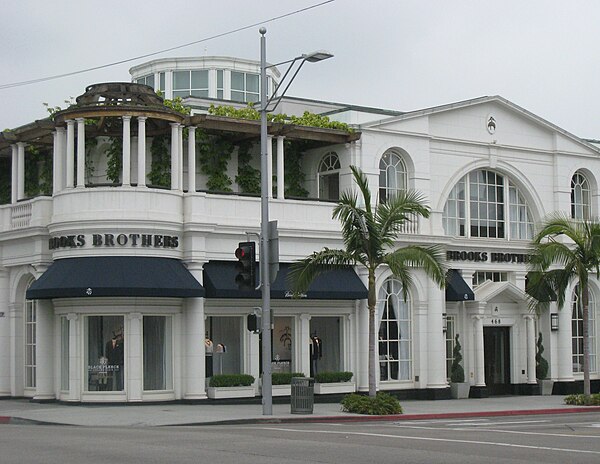 Brooks Brothers store on Rodeo Drive in Beverly Hills, California