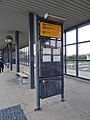 Busstoppestederne i terminalen har en usædvanlig udformning.