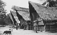 Toba Batak village COLLECTIE TROPENMUSEUM Batak huizen in een dorp op Sumatra. TMnr 60018260.jpg