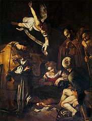 La Nativité avec saint François et saint Laurent