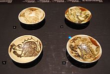 Changsha bowls from the Belitung shipwreck, ArtScience Museum, Singapore - 20110618-05.jpg