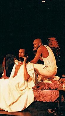 Charles Reese (James Baldwin) and Forrest McClendon(Ethereal) in the original Off-Broadway production of James Baldwin- A Soul On Fire - New Federal Theatre, New York, circa 2000 Charles Reese (James Baldwin) and Forrest McClendon(Ethereal) in the original Off-Broadway production of James Baldwin- A Soul On Fire- New Federal Theatre, New York circa 2000- 2013-10-03 16-37.jpg