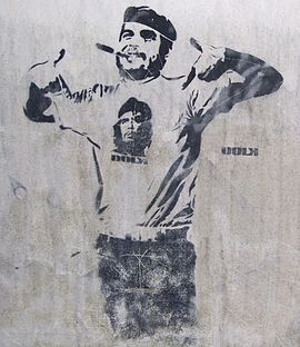 "Che" by Dolk is painted on a building at Strandkaien Che and Fidel Graffiti Bergen Norway.JPG