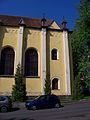 Čeština: Chlumec, okres Ústí nad Labem. Krušnohorská, náměstí, kostel svatého Havla. English: Chlumec, Ústí nad Labem District, Ústí nad Labem Region, Czech Republic. Krušnohorská street, a square. Church of Saint Gall. Camera location 50° 41′ 58.3″ N, 13° 56′ 25.8″ E    View all coordinates using: OpenStreetMap