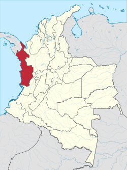 Chocó shown in red