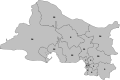 Français : Carte des circonscriptions des Bouches-du-Rhône depuis la réforme de 2010.