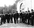 City officials and newspaper representatives at first inspection of Seattle Water Department development on Cedar River, 1902 (CURTIS 729).jpeg
