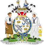 Escudo de armas de Charles Geoffrey Nicholas, Baron Shuttleworth.svg