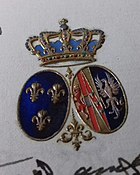 Coats of arms of Henry of Chambord and Maria Theresia of Austria-Este,.jpg